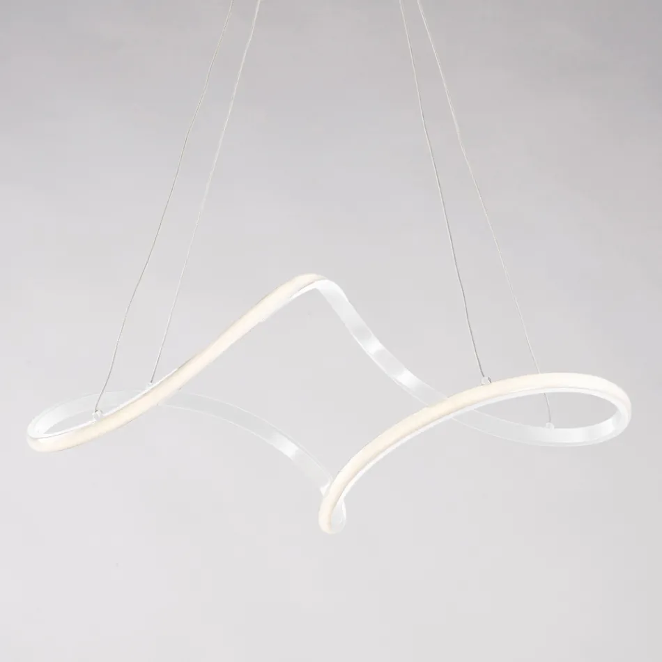 Handgjord lampa i glas och metall tillverkad i Italien för vardagsrum och sovrum - Pictor Viadurini