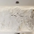 Handgjord lampa i glas och metall tillverkad i Italien för vardagsrum och sovrum - Pictor Viadurini