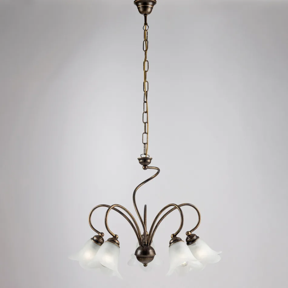 Handgjord lampa i glas och metall för eleganta utrymmen – Cometa Viadurini