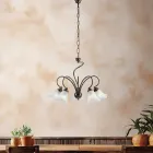 Handgjord lampa i glas och metall för eleganta utrymmen – Cometa Viadurini