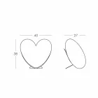 Färgad Slide Kärlek bordslampa hjärta gjord i Italien Viadurini