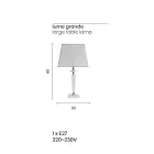 Klassisk italiensk handgjord glasstödlampa och skärm - Malaysia Viadurini