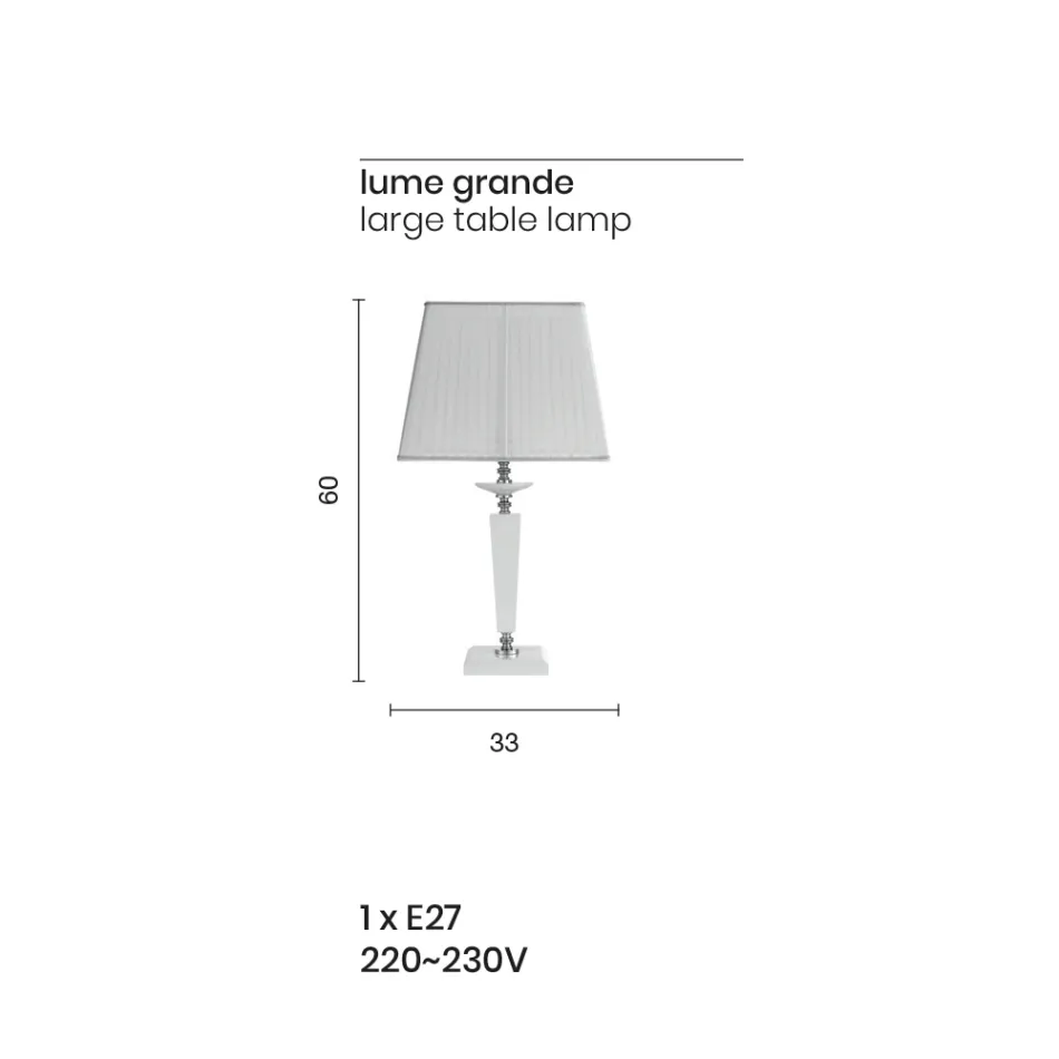 Klassisk italiensk handgjord glasstödlampa och skärm - Malaysia Viadurini