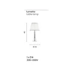 Klassisk stödlampa i guldmetall, kristall och lampskärm - Similo Viadurini