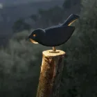 Bordslampa i emaljerad toskansk majolika Tillverkad i Italien - Uccellino Viadurini