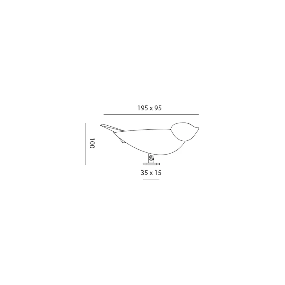 Bordslampa i emaljerad toskansk majolika Tillverkad i Italien - Uccellino Viadurini