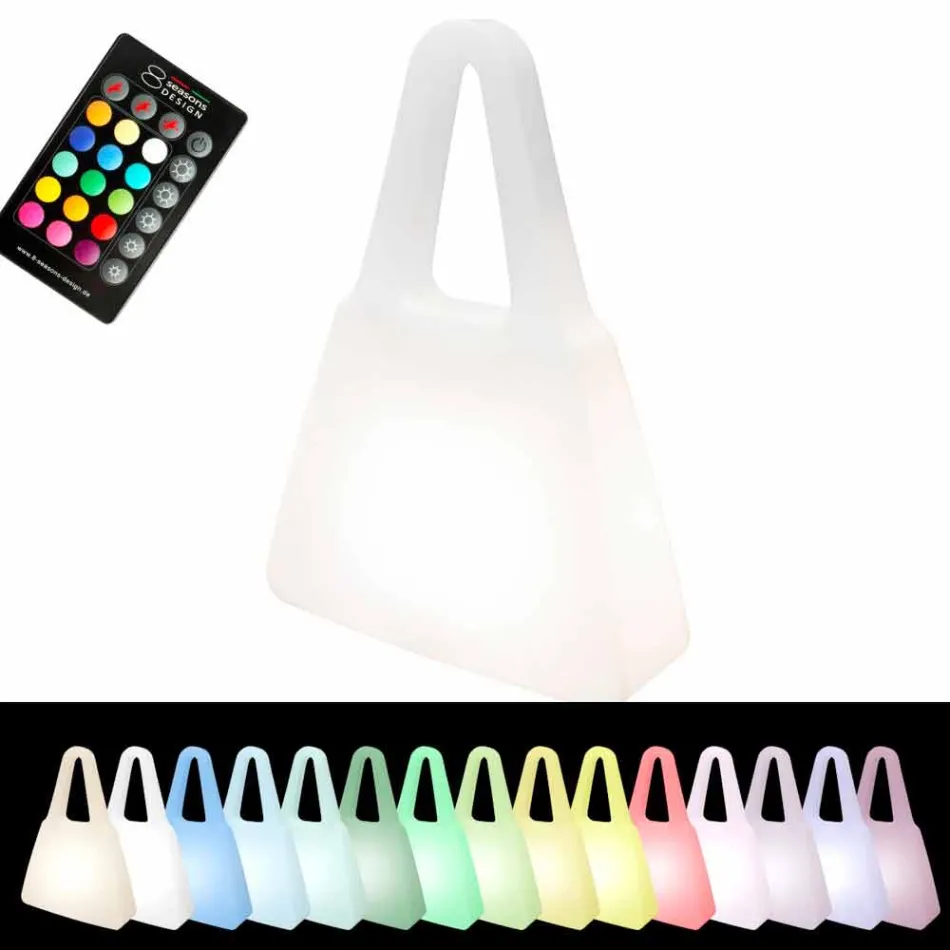 Bordslampa i vit plast av modern design för inomhus - Borsastar Viadurini