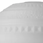 Bordslampa i vitt satinglas och metall modern design - Morse Viadurini