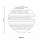 Bordslampa i vitt satinglas och metall modern design - Morse Viadurini