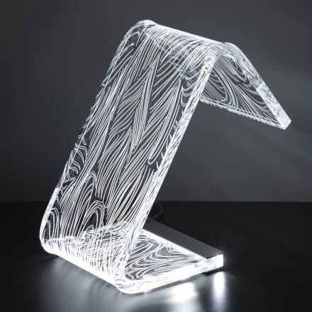 LED stående lampa Akryl Kristalllaserdekoration - Possett Viadurini