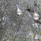 Artisan utomhuslampa i järn och dekorativt glas tillverkad i Italien - Beba Viadurini