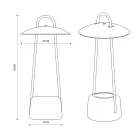 Utomhuslampa med plantering i lera, aluminium och mässing - Cappello Viadurini