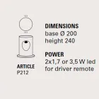 Utomhus golvlampa, med 2 lampor, U-båt - Toscot Viadurini