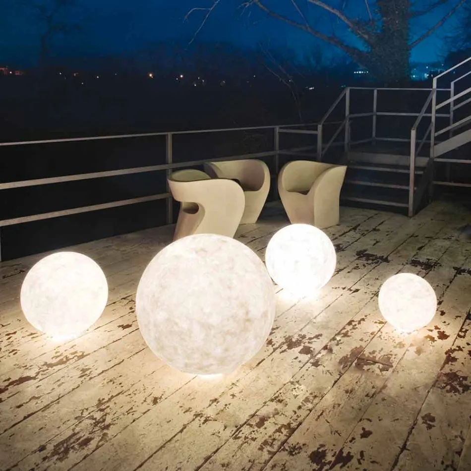 Utomhus golvlampa In-es.artdesign Ex.Moon i nebulit Viadurini