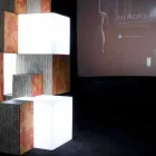 Ljus Slide Cube design utomhus lampa producerad i Italien Viadurini
