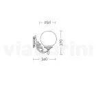 Utomhuslampa i aluminium med opal akrylsfär - Trovaantracit Viadurini