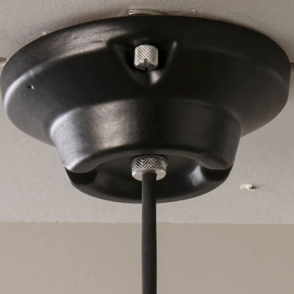 Utomhuslampa i Majolica och metall tillverkad i Italien - Toscot Battersea Viadurini