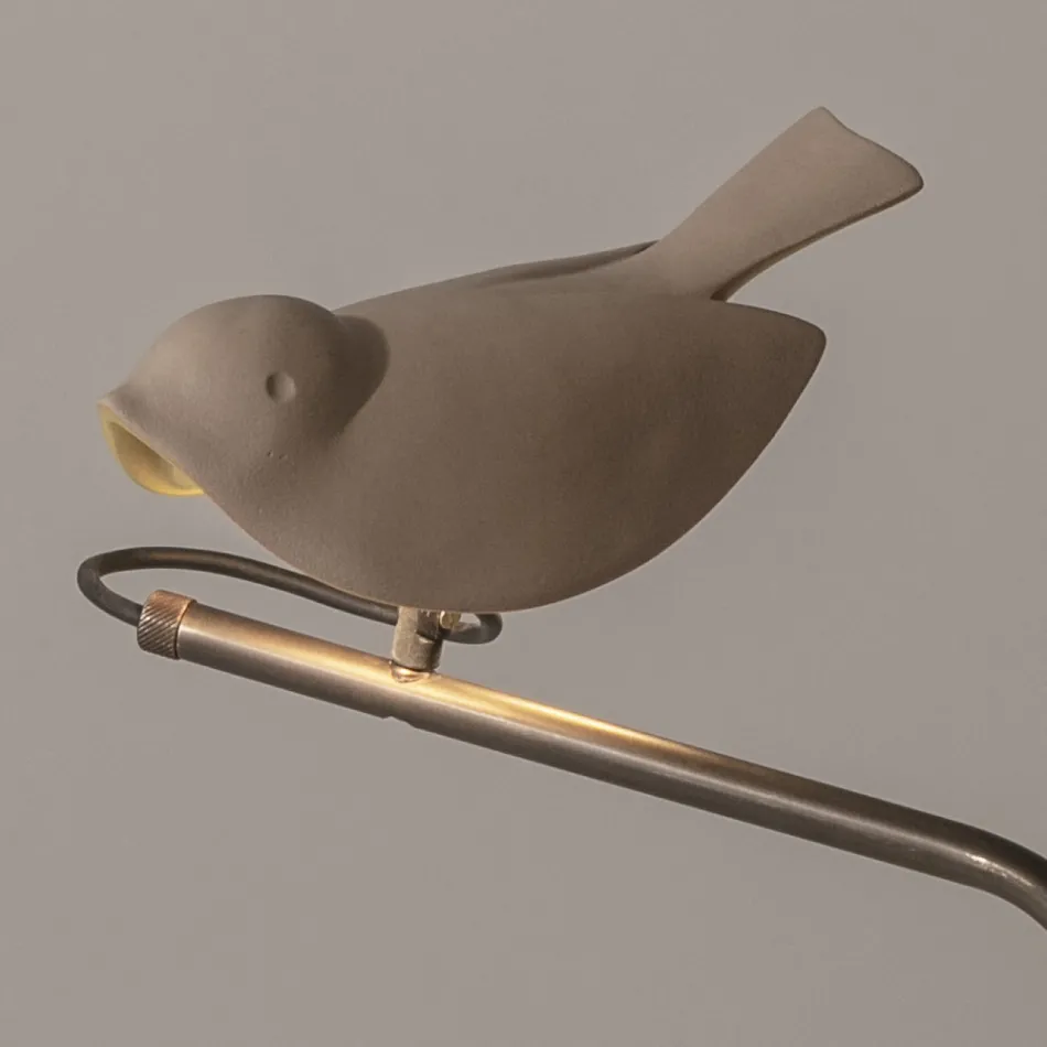 Utomhuslampa i emaljerad toskansk majolika Tillverkad i Italien - Uccellino Viadurini