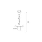 Utomhuslampa i mässing, glas och IP44 Tillverkad i Italien - Drago Viadurini