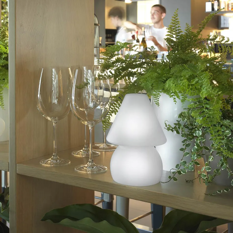 Utomhuslampa i polyeten RGB LED-ljus tillverkad i Italien - Marisol Viadurini