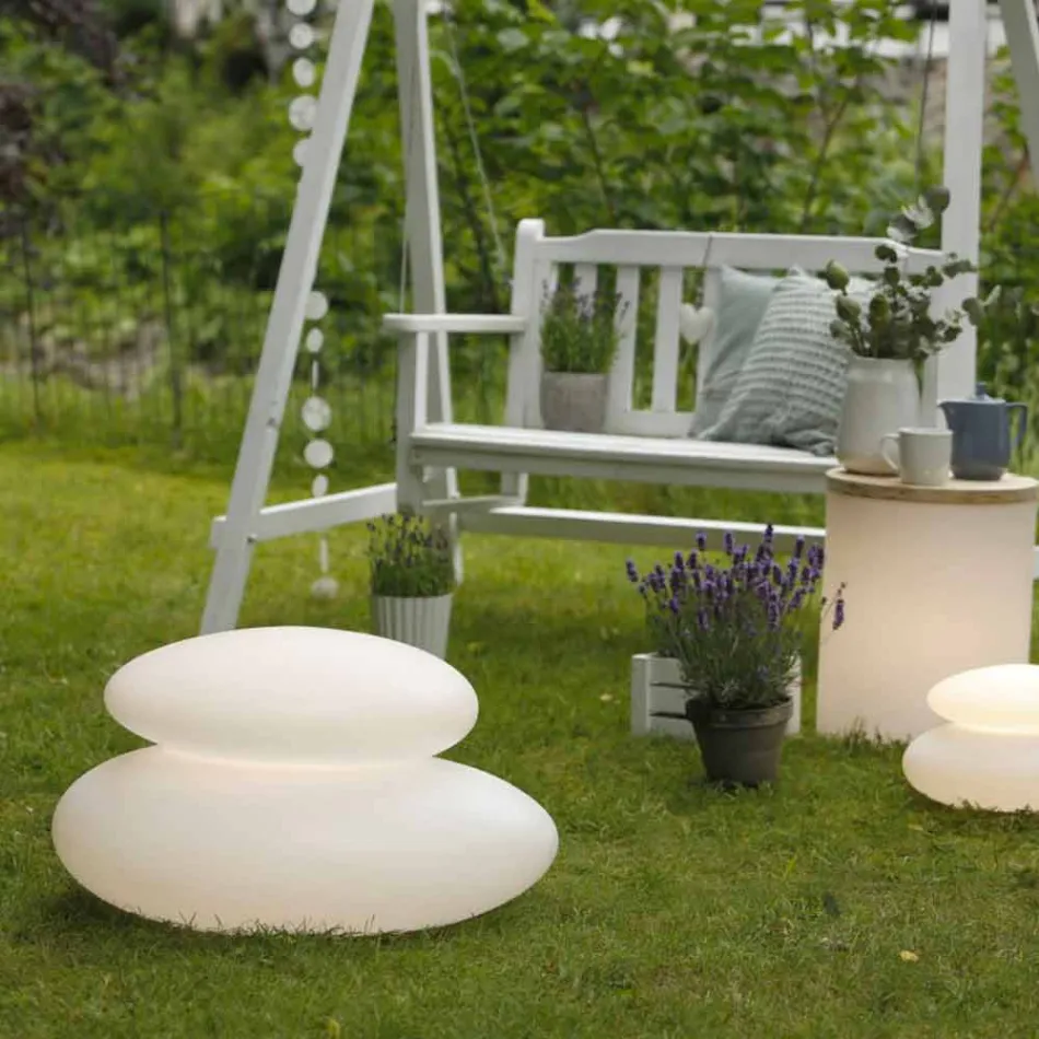 Utomhus- eller inomhusrockformad lampa, modern färgad design - Sassostar Viadurini