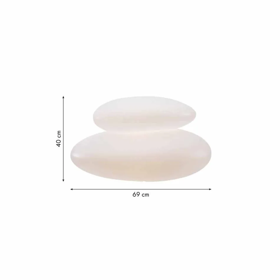 Utomhus- eller inomhusrockformad lampa, modern färgad design - Sassostar Viadurini