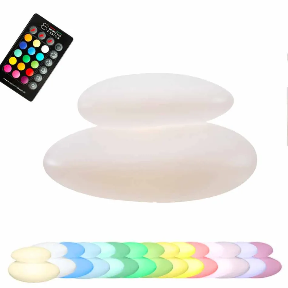 Utomhus- eller inomhusrockformad lampa, modern färgad design - Sassostar Viadurini