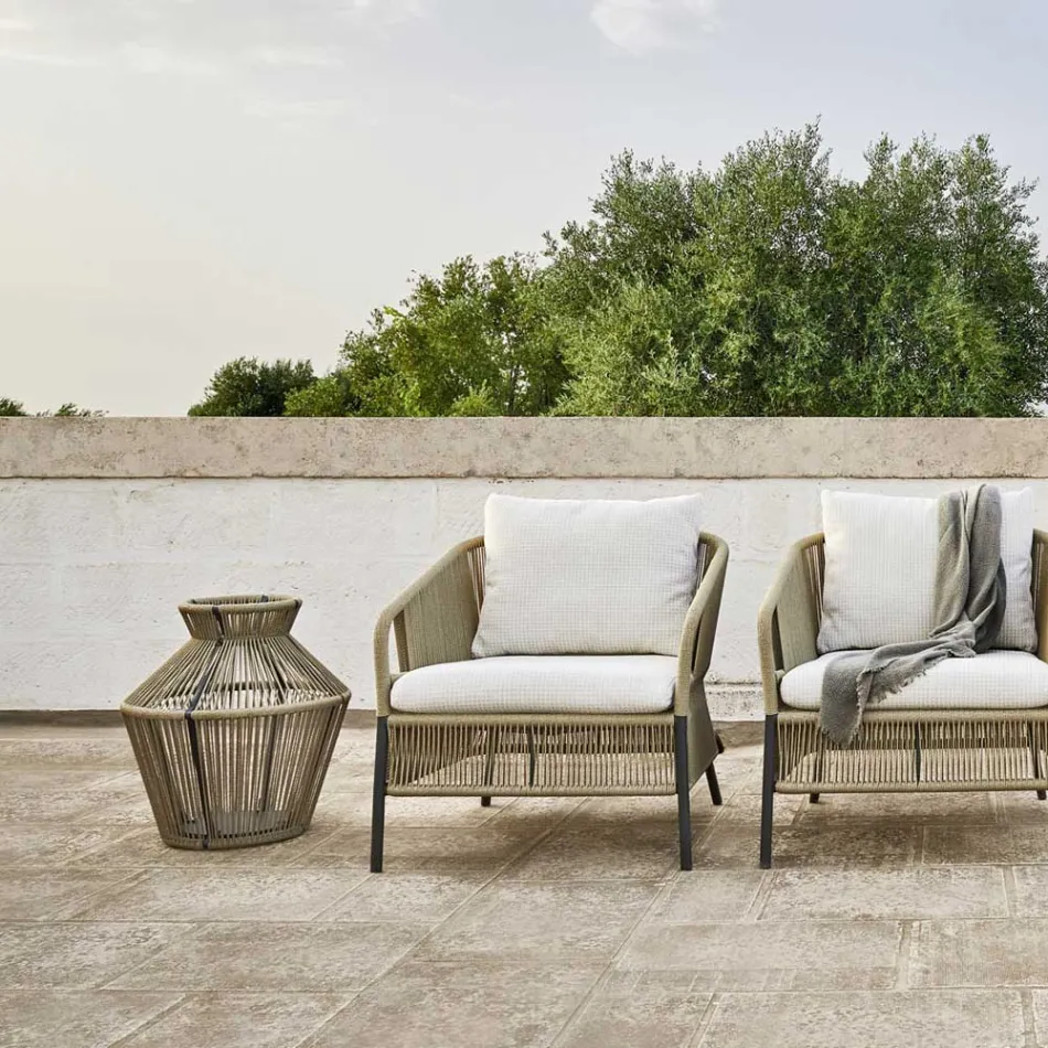 Trädgårdslampa i fiber och aluminium tillverkad i Italien - Cricket av Varaschin Viadurini