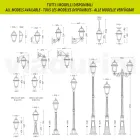 Trädgårdslampa i antracitaluminium och sandblästrat glas - Elric Viadurini