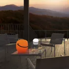 Trädgårdslampa i polyeten med handtag tillverkad i Italien - Galicien Viadurini