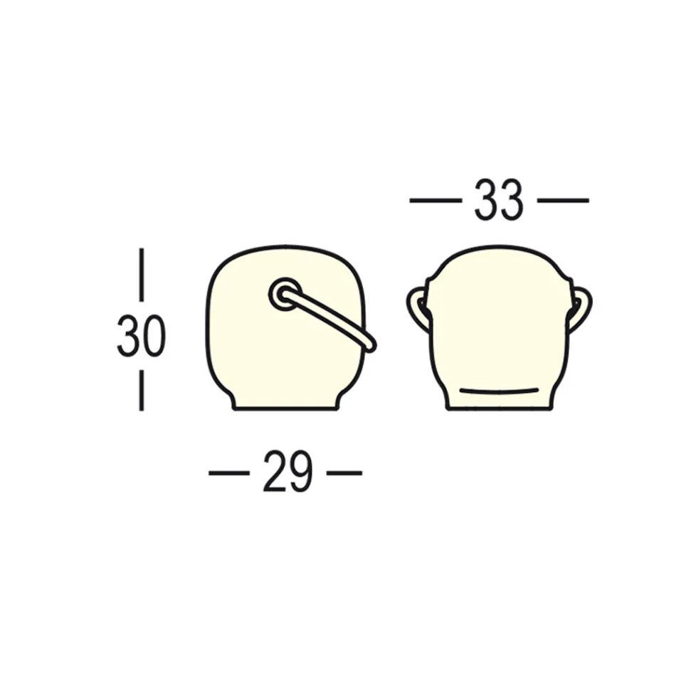 Trädgårdslampa i polyeten med handtag tillverkad i Italien - Galicien Viadurini