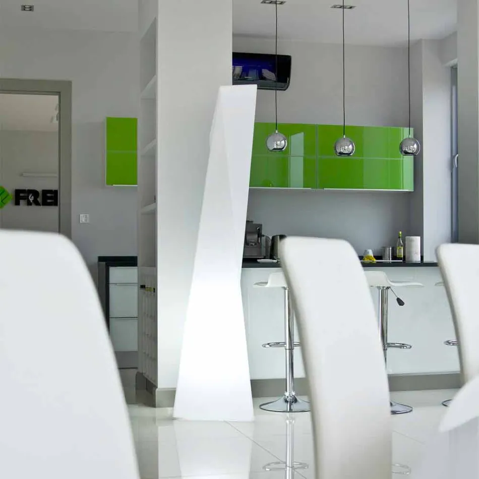 Ljus vit Prisma Slide Manhattan inomhuslampa gjord i Italien Viadurini