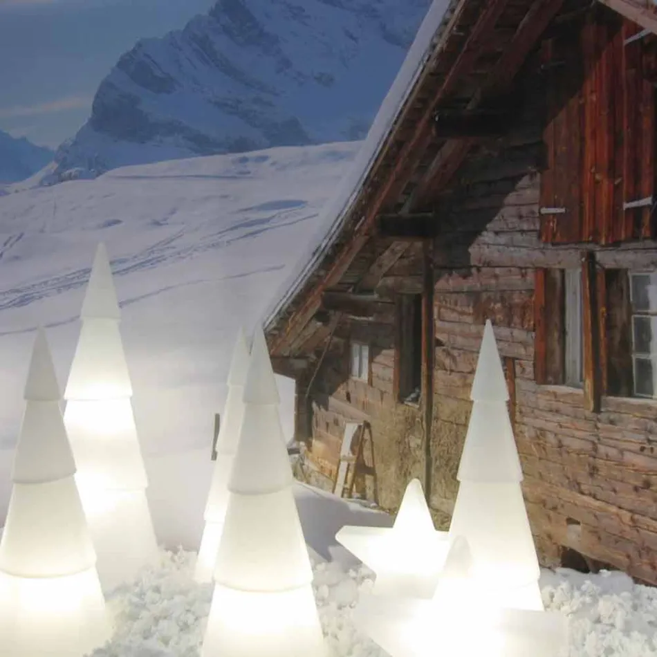 Inomhus- eller utomhuslampa i vit, röd eller grön plast - Alberostar Viadurini