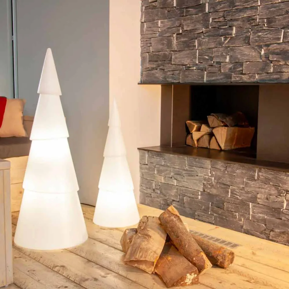 Inomhus- eller utomhuslampa i vit, röd eller grön plast - Alberostar Viadurini