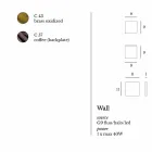 Lampa konstruktion vägg i mässing och stål Ø11xh.11xsp.10 cm Venus Viadurini