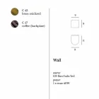 Modern vägglampa i mässing och rostfritt Ø11xh.11xsp.12 cm Bernadet Viadurini