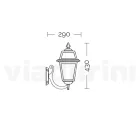 Utomhusvägglampa i pressgjuten aluminium och glas Tillverkad i Italien - Elric Viadurini