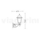 Utomhusvägglampa i aluminium och transparent glas - Alchemist Viadurini