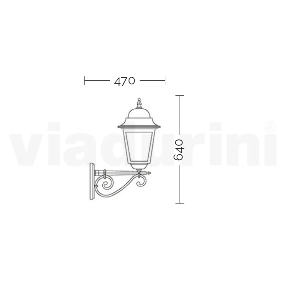 Utomhusvägglampa i aluminium och transparent glas - Alchemist Viadurini