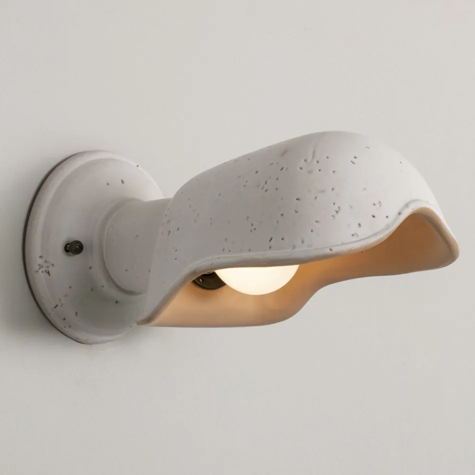 Handgjord vägglampa i toskansk majolika tillverkad i Italien - Toscot Bistrò Viadurini