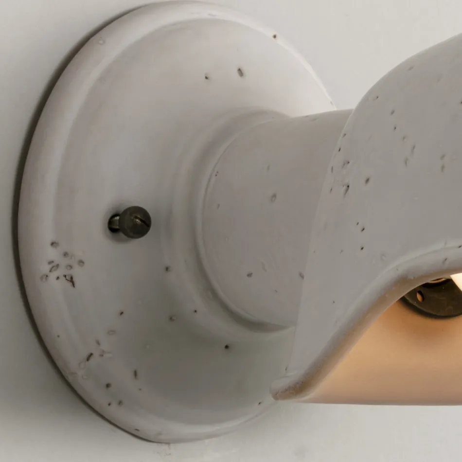 Handgjord vägglampa i toskansk majolika tillverkad i Italien - Toscot Bistrò Viadurini