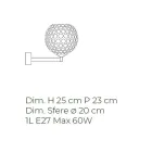 Artisan Vägglampa i Venetianskt blåst glas - Bolle Balloton Viadurini