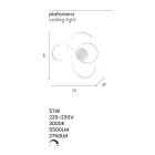 Vägglampa med LED i Målad Metall Modern Design - Trella Viadurini