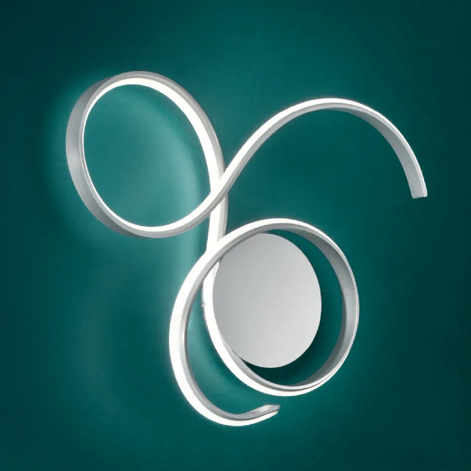 Vägglampa med LED i Målad Metall Modern Design - Trella Viadurini