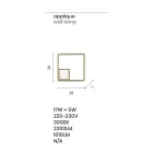 Vägglampa med LED i guldlackerad metall - formell Viadurini