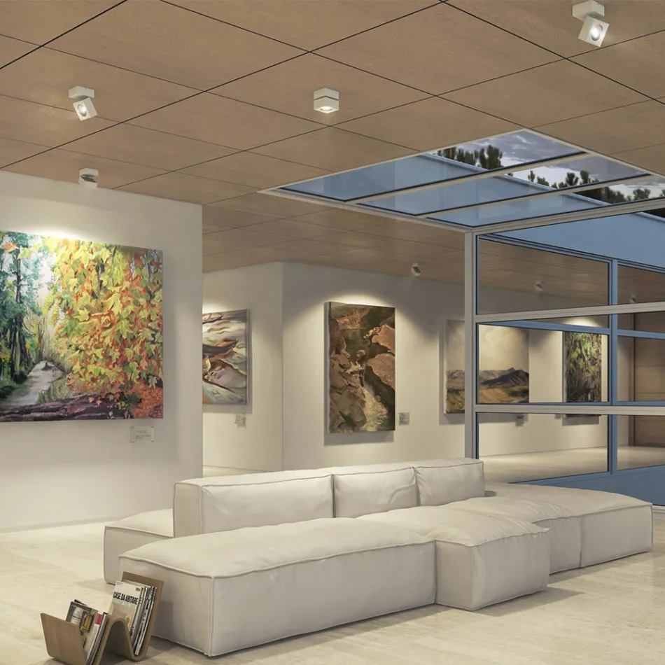 Dekorativ vägglampa Led 14W i vit eller svart aluminium - Vernon Viadurini