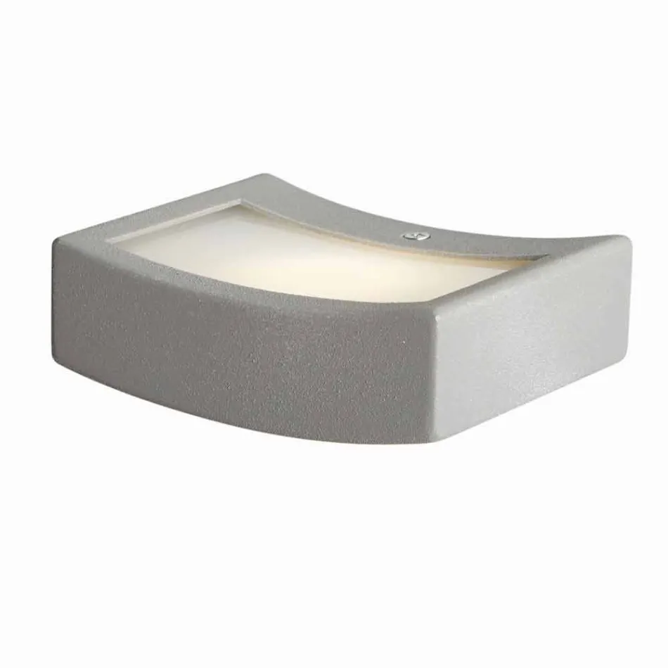 Lampa modern design stålvägg Ø13xh.3,5xsp.10 cm Osea Viadurini