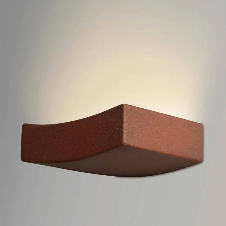 Lampa modern design stålvägg Ø13xh.3,5xsp.10 cm Osea Viadurini