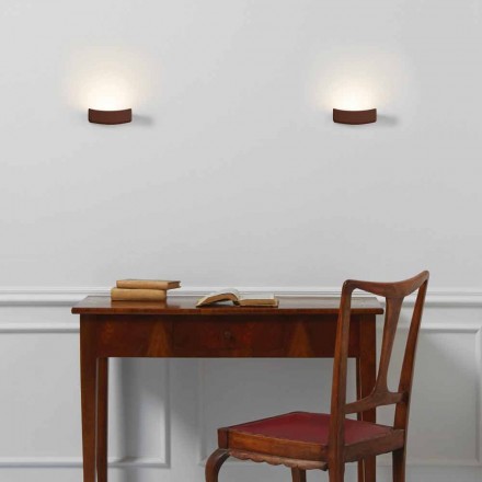 Lampa modern design stålvägg Ø13xh.3,5xsp.10 cm Osea Viadurini