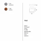 Lampa modern design stålvägg Ø13xh.3,5xsp.10 cm Osea Viadurini